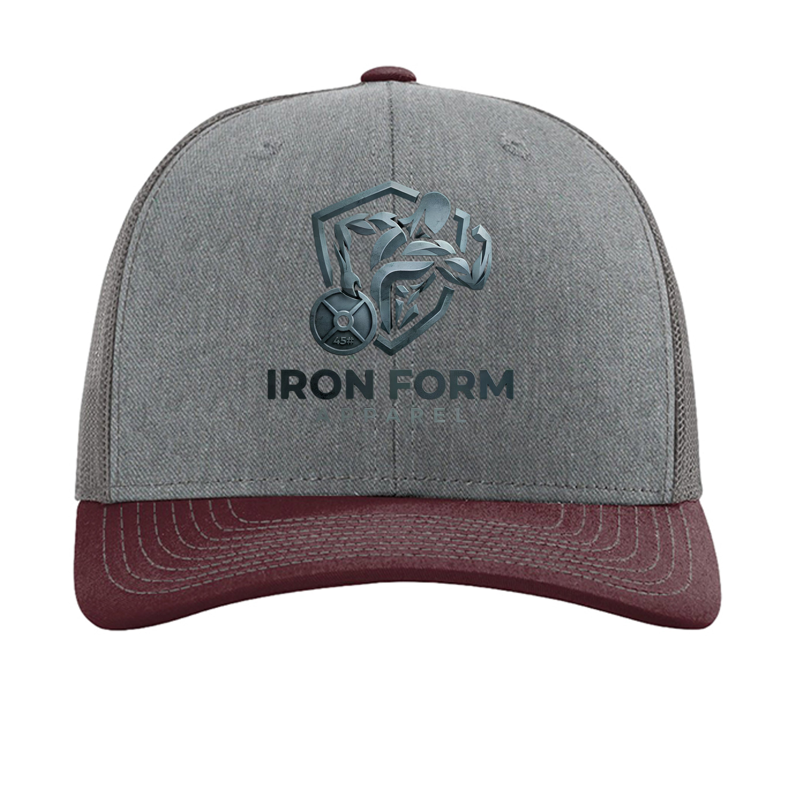 Heather Grey/ Charcoal/ Maroon - 112 - FRONT